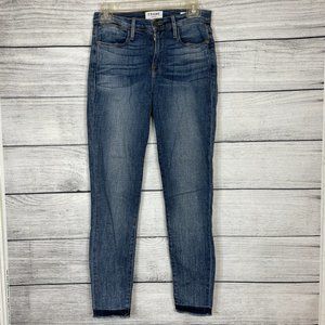 Frame Le High Skinny In Langstone Crop Jeans Sz 26